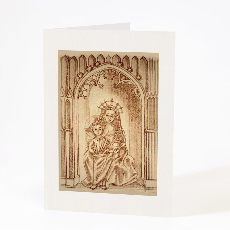Carte de voeux • Vierge couronnée
