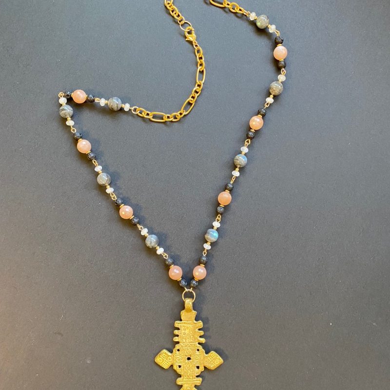 Croix Copte orange